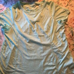 Avia Light Blue Women's Short Sleeve Top Size X-Large